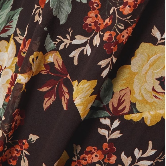 Veronica Beard Avani Wrap effect floral print silk chiffon maxi dress sz 4 NWOT - Picture 8 of 16